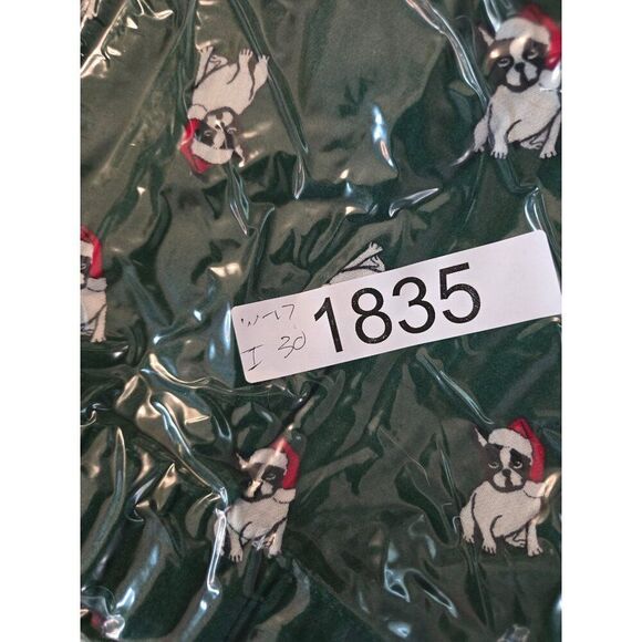 Old Navy Mens Green Pug Print Pajama Pants Large Relaxed Fit 34x30 - Picture 6 of 6